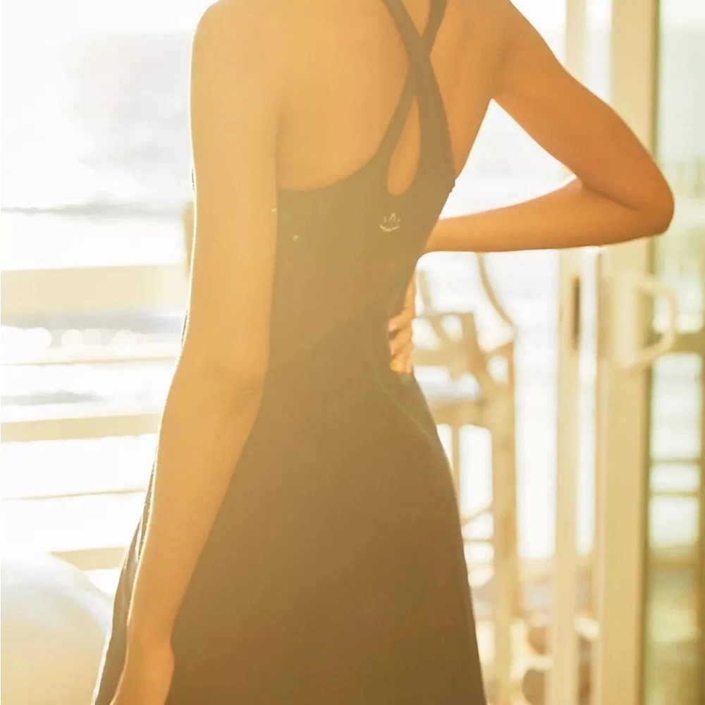 Beyond Yoga Spacedye Under Lock and Key Dress in Charcoal Size M